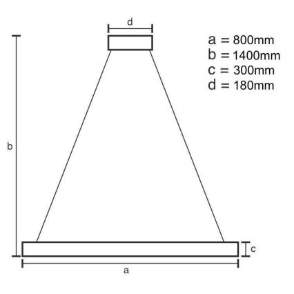 LED šviesos reguliavimas krištolas Sietynas ant stygos LED/110W/230V 3000-6500K auksas + nuotolinio valdymo pultas