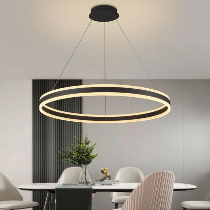 LED Reguliuojamas pakabinamas sietynas LED/110W/230V 3000-6500K diametras 80 cm + nuotolinio valdymo pultas
