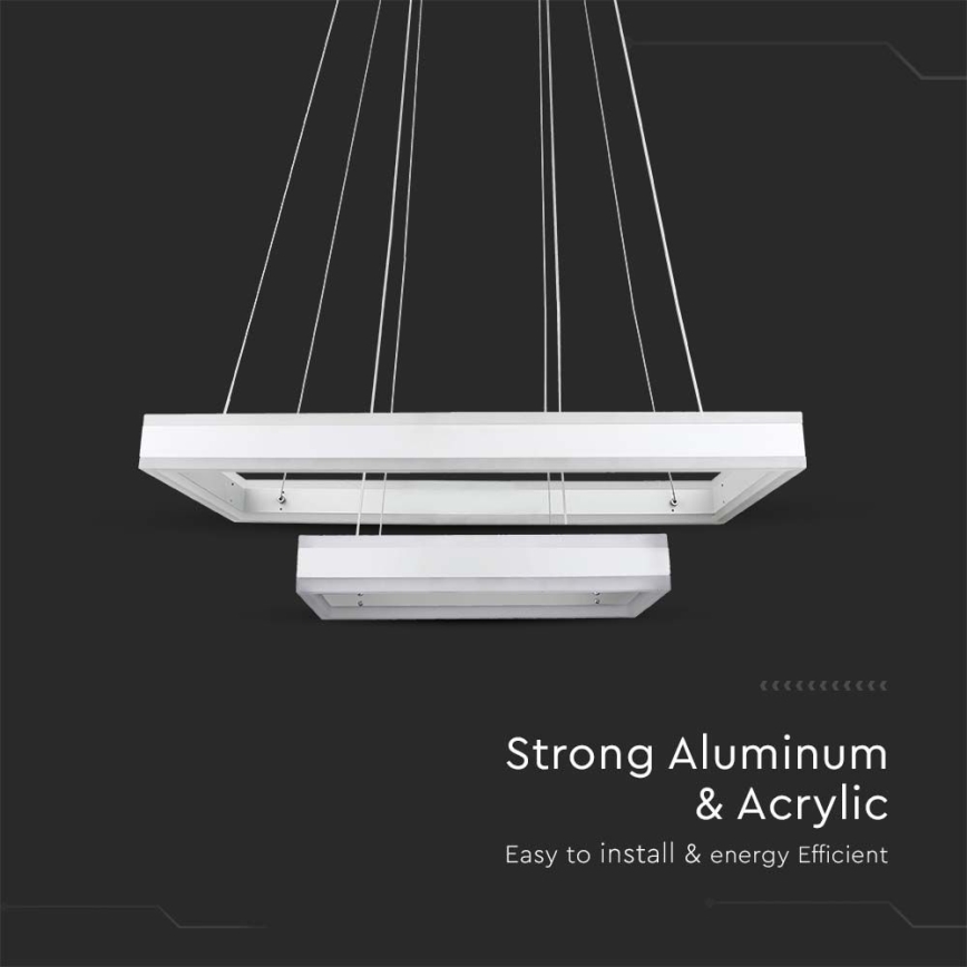 LED Reguliuojamas pakabinamas sietynas LED/113W/230V 3000K balta