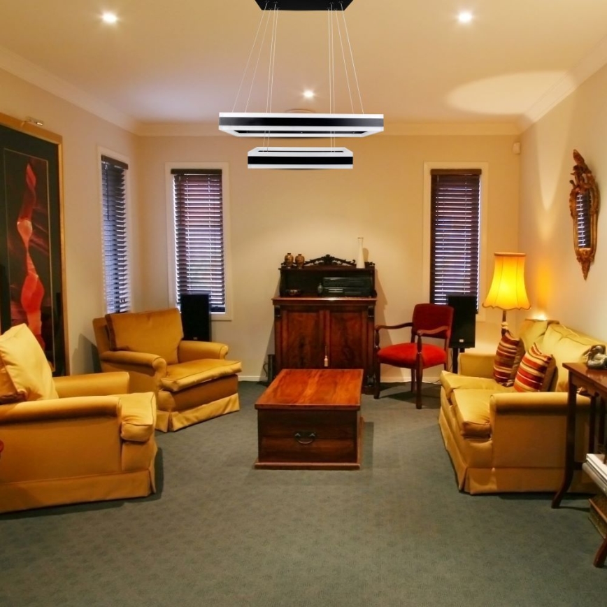 LED Reguliuojamas pakabinamas sietynas LED/113W/230V 3000K juoda