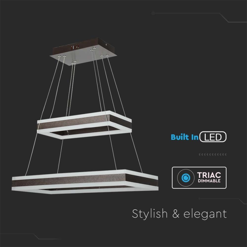 LED Reguliuojamas pakabinamas sietynas LED/113W/230V 3000K ruda