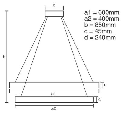 LED Reguliuojamas pakabinamas sietynas LED/120W/230V 3000-6500K + valdymo pultas