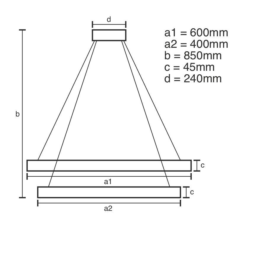 LED Reguliuojamas pakabinamas sietynas LED/120W/230V 3000-6500K + valdymo pultas