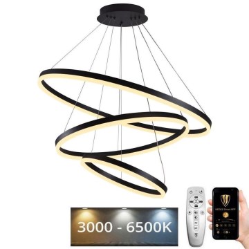 LED Reguliuojamas pakabinamas sietynas LED/125W/230V 3000-6500K diametras 80 cm + nuotolinio valdymo pultas