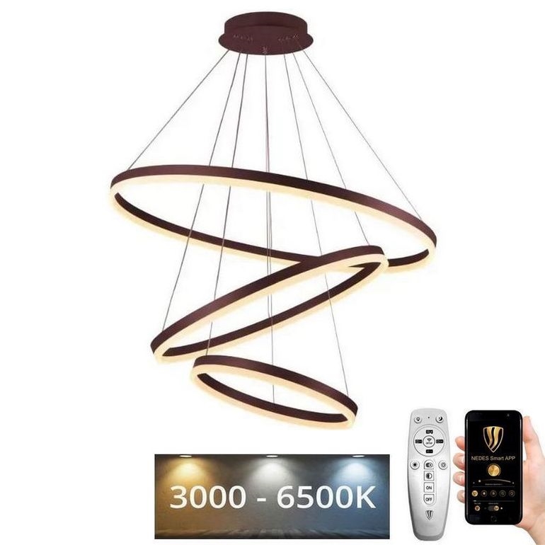 LED Reguliuojamas pakabinamas sietynas LED/125W/230V 3000-6500K diametras 80 cm + nuotolinio valdymo pultas
