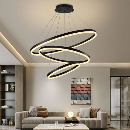 LED Reguliuojamas pakabinamas sietynas LED/125W/230V 3000-6500K diametras 80 cm + nuotolinio valdymo pultas