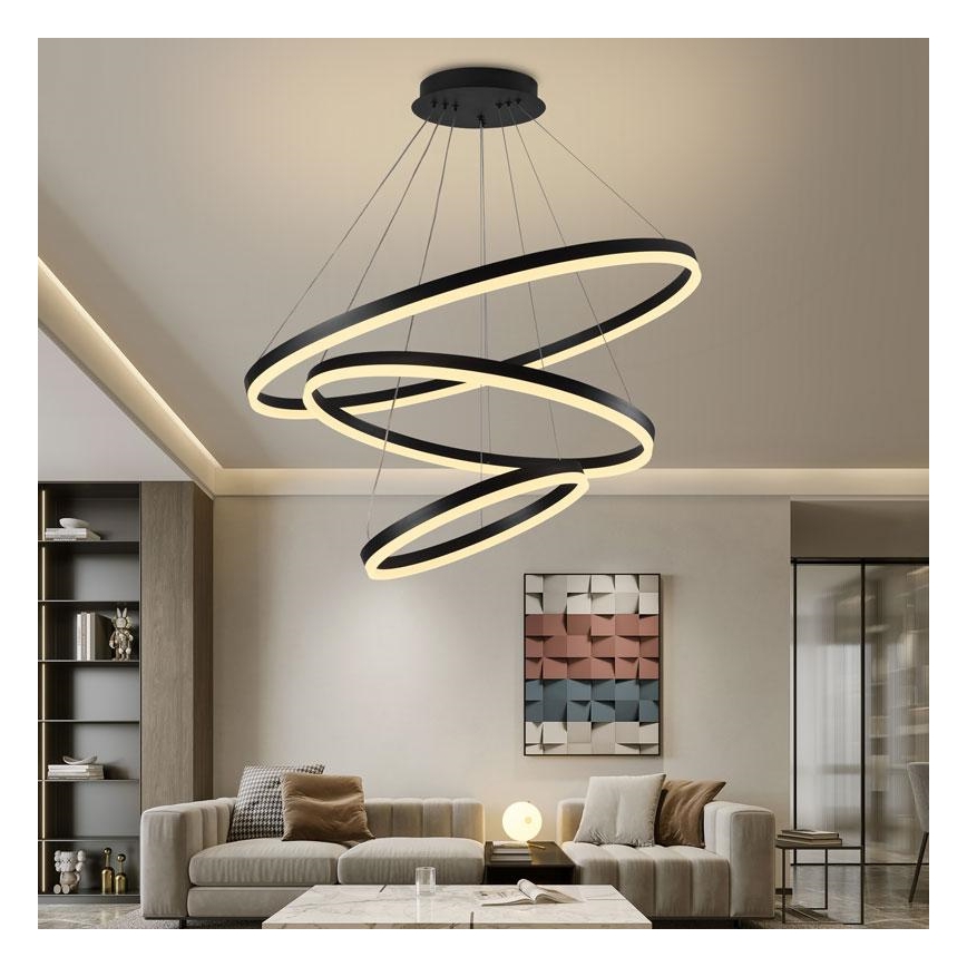 LED Reguliuojamas pakabinamas sietynas LED/125W/230V 3000-6500K diametras 80 cm + nuotolinio valdymo pultas