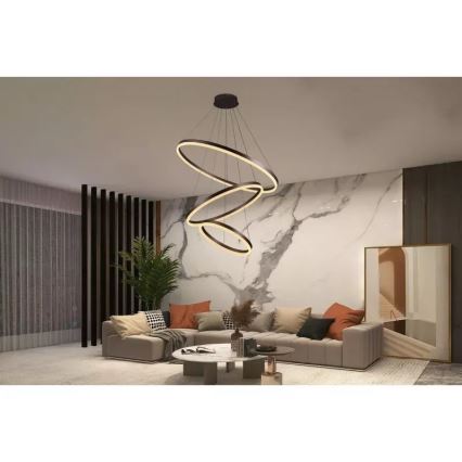 LED Reguliuojamas pakabinamas sietynas LED/125W/230V 3000-6500K diametras 80 cm + nuotolinio valdymo pultas