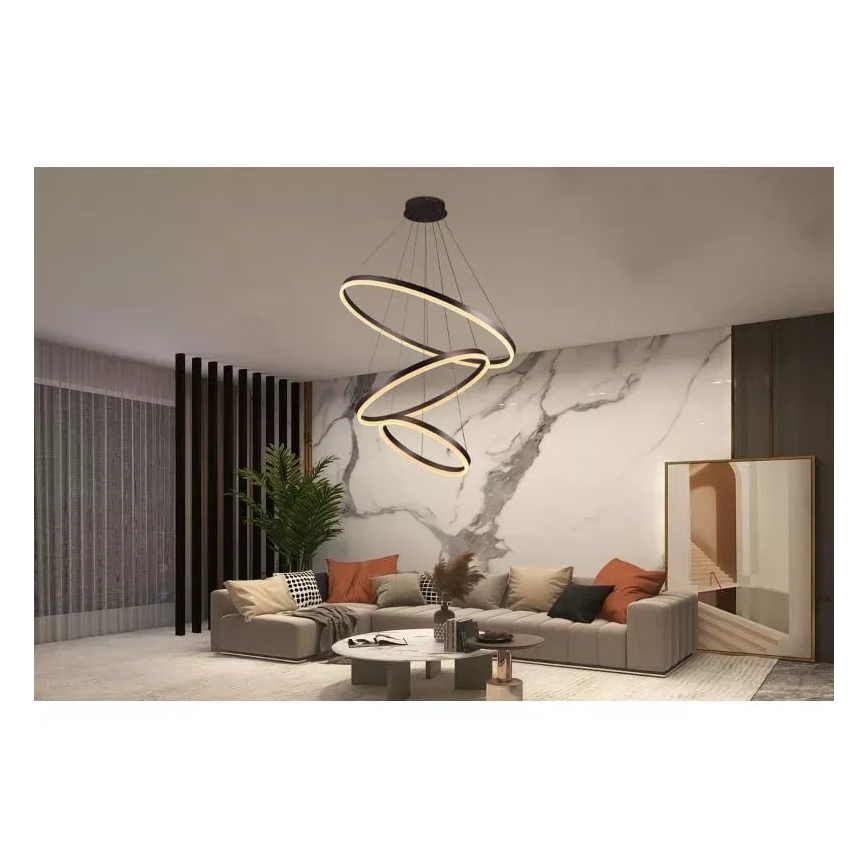 LED Reguliuojamas pakabinamas sietynas LED/125W/230V 3000-6500K diametras 80 cm + nuotolinio valdymo pultas