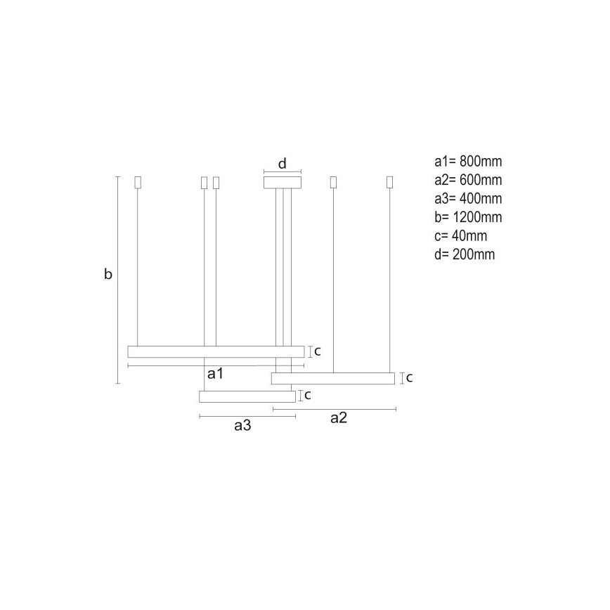 LED Reguliuojamas pakabinamas sietynas LED/125W/230V 3000-6500K + nuotolinio valdymo pultas