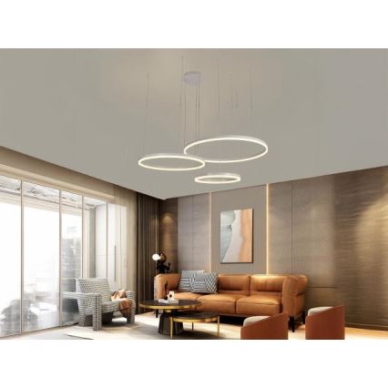 LED Reguliuojamas pakabinamas sietynas LED/125W/230V 3000-6500K + nuotolinio valdymo pultas
