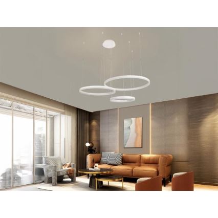 LED Reguliuojamas pakabinamas sietynas LED/125W/230V 3000-6500K + nuotolinio valdymo pultas