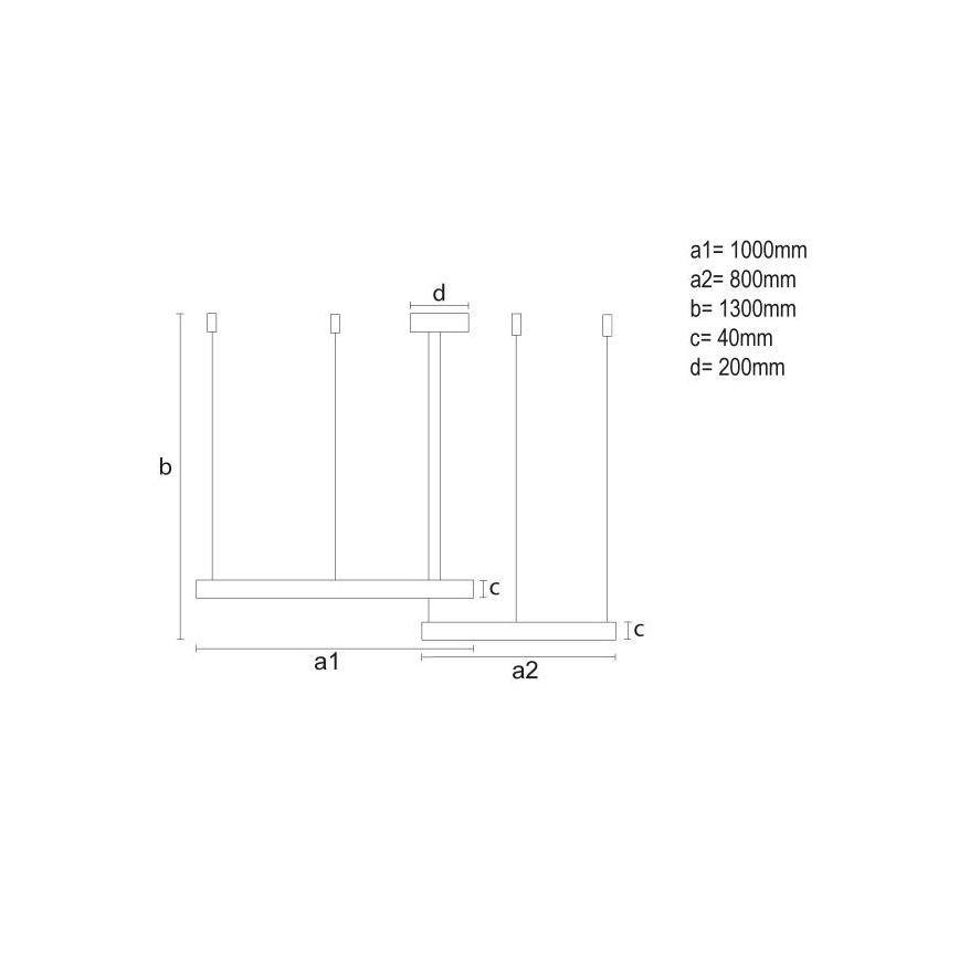 LED Reguliuojamas pakabinamas sietynas LED/128W/230V 3000-6500K + nuotolinio valdymo pultas