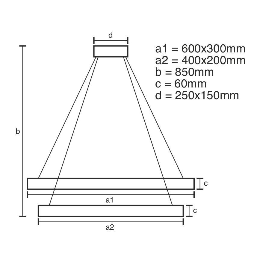LED Reguliuojamas pakabinamas sietynas LED/130W/230V 3000-6500K + valdymo pultas
