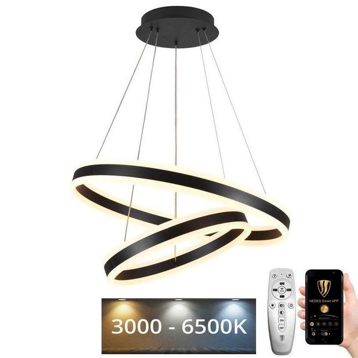 LED Reguliuojamas pakabinamas sietynas LED/135W/230V 3000-6500K diametras 60 cm + nuotolinio valdymo pultas