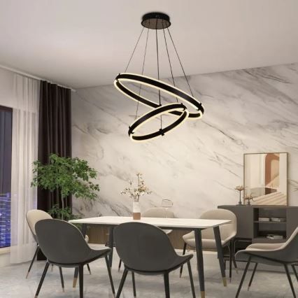 LED Reguliuojamas pakabinamas sietynas LED/140W/230V 3000-6500K + nuotolinio valdymo pultas