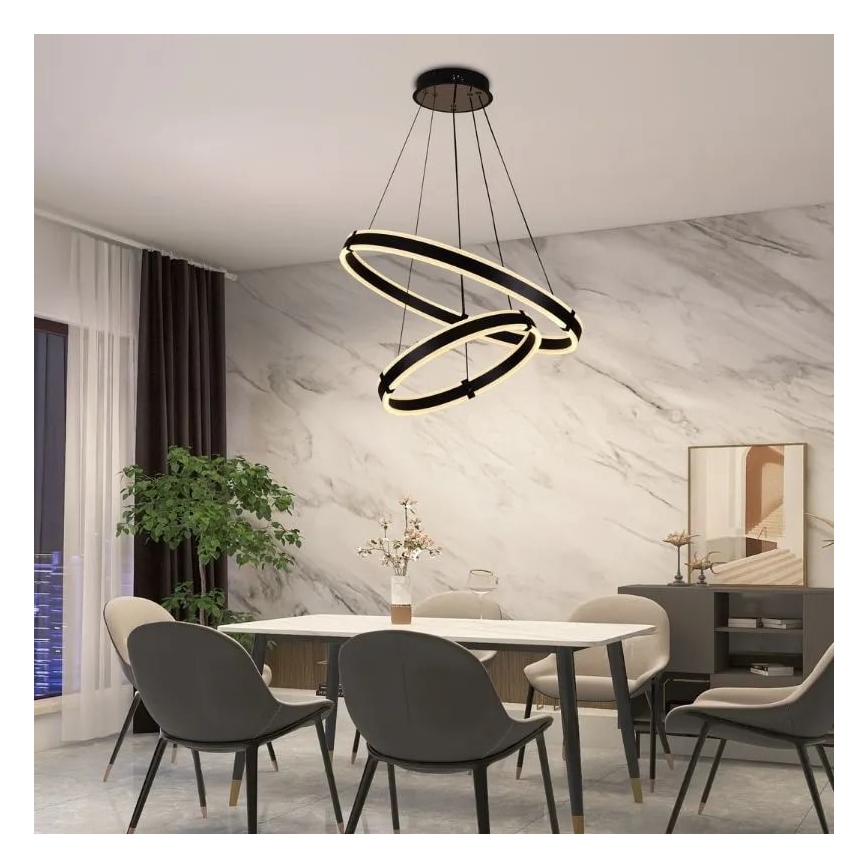 LED Reguliuojamas pakabinamas sietynas LED/140W/230V 3000-6500K + nuotolinio valdymo pultas