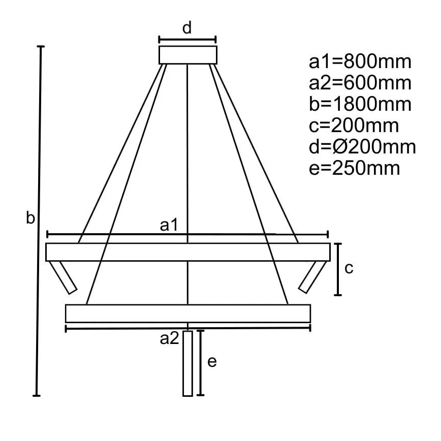LED Reguliuojamas pakabinamas sietynas LED/140W/230V 3000-6500K + nuotolinio valdymo pultas