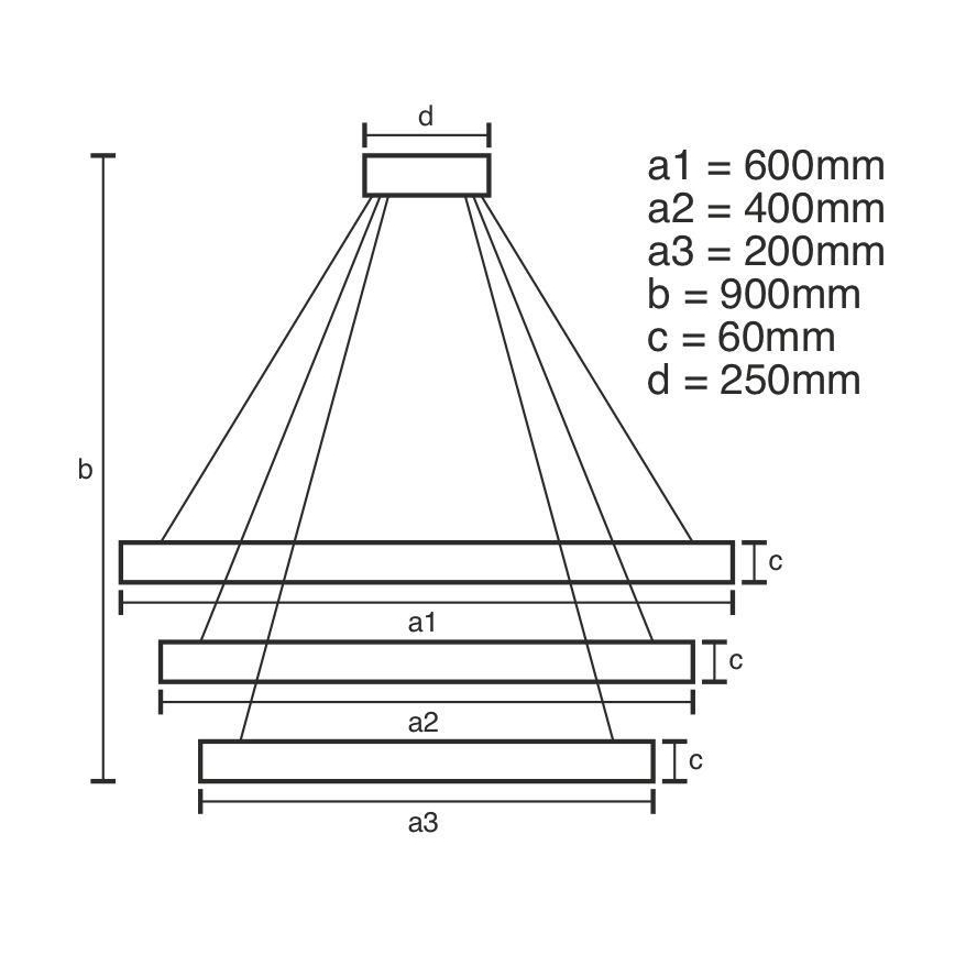 LED Reguliuojamas pakabinamas sietynas LED/165W/230V 3000-6500K diametras 60 cm + nuotolinio valdymo pultas
