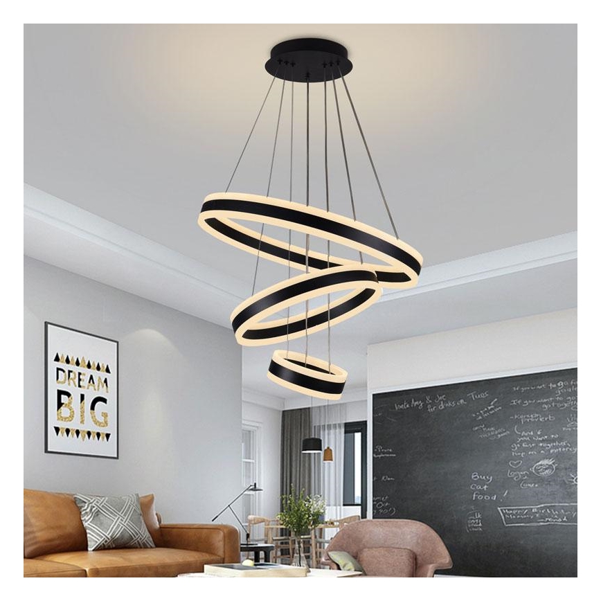 LED Reguliuojamas pakabinamas sietynas LED/165W/230V 3000-6500K + valdymo pultas