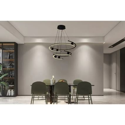 LED Reguliuojamas pakabinamas sietynas LED/170W/230V 3000-6500K diametras 80 cm + nuotolinio valdymo pultas