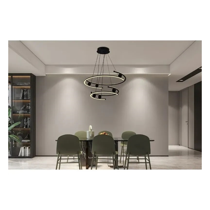 LED Reguliuojamas pakabinamas sietynas LED/170W/230V 3000-6500K diametras 80 cm + nuotolinio valdymo pultas