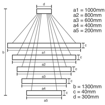 LED Reguliuojamas pakabinamas sietynas LED/210W/230V 3000-6500K + valdymo pultas