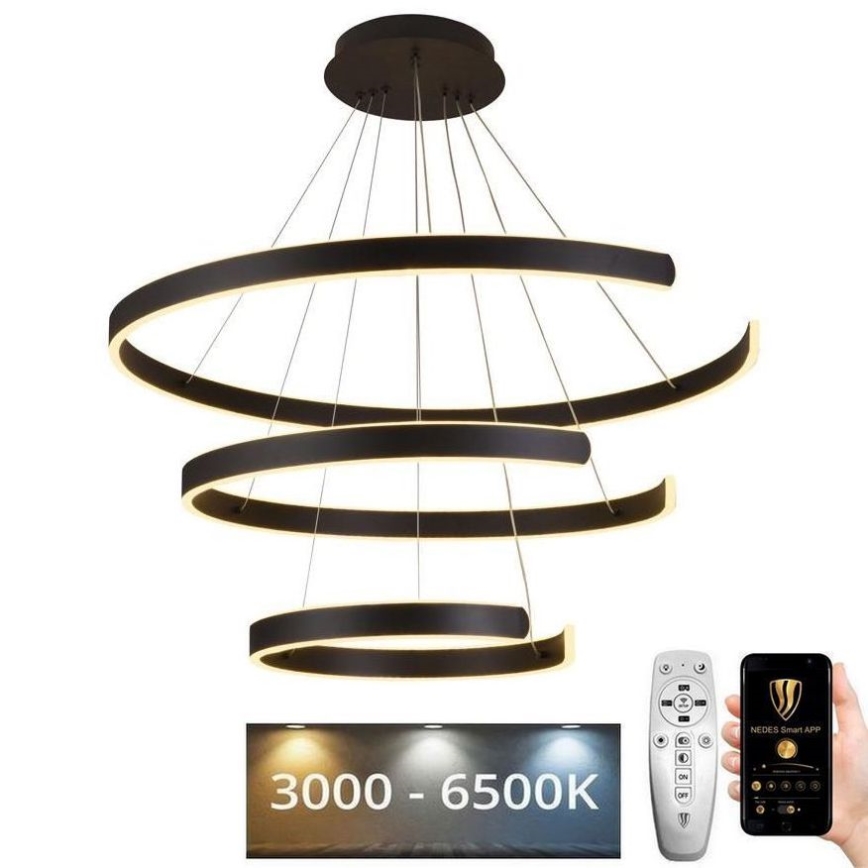 LED Reguliuojamas pakabinamas sietynas LED/220W/230V 3000-6500K diametras 80 cm + nuotolinio valdymo pultas