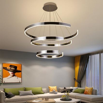LED Reguliuojamas pakabinamas sietynas LED/220W/230V 3000-6500K diametras 80 cm + nuotolinio valdymo pultas