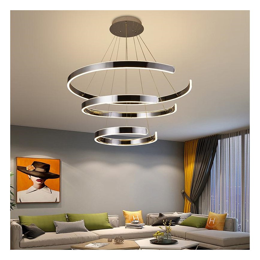 LED Reguliuojamas pakabinamas sietynas LED/220W/230V 3000-6500K diametras 80 cm + nuotolinio valdymo pultas