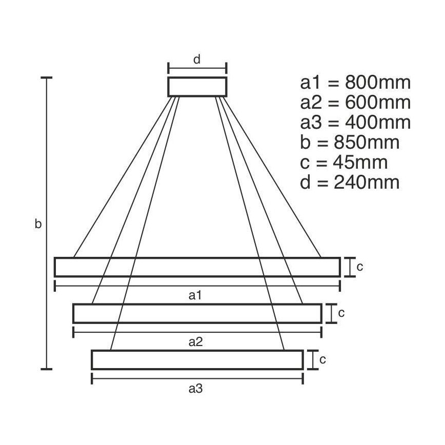 LED Reguliuojamas pakabinamas sietynas LED/220W/230V 3000-6500K diametras 80 cm + nuotolinio valdymo pultas