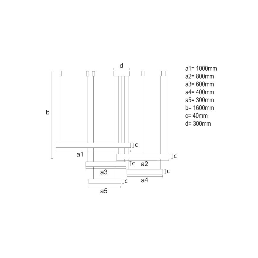 LED Reguliuojamas pakabinamas sietynas LED/220W/230V 3000-6500K + nuotolinio valdymo pultas