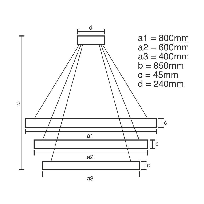 LED Reguliuojamas pakabinamas sietynas LED/220W/230V 3000-6500K + valdymo pultas