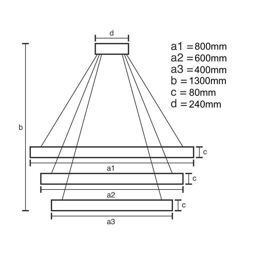 LED Reguliuojamas pakabinamas sietynas LED/240W/230V 3000-6500K + nuotolinio valdymo pultas