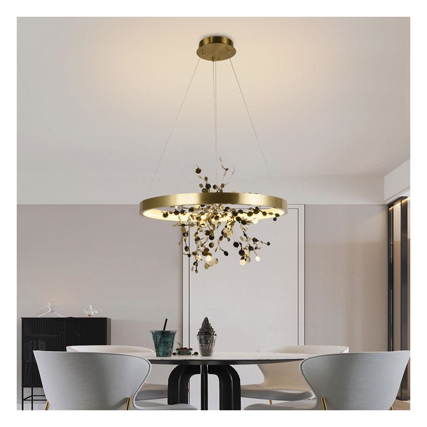 LED Reguliuojamas pakabinamas sietynas LED/40W/230V 3000-6500K auksas + nuotolinio valdymo pultas