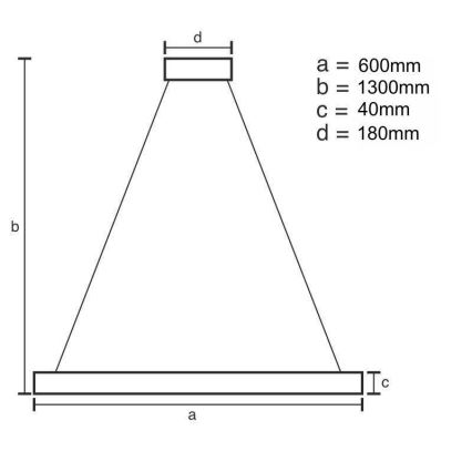 LED Reguliuojamas pakabinamas sietynas LED/40W/230V 3000-6500K auksas + nuotolinio valdymo pultas