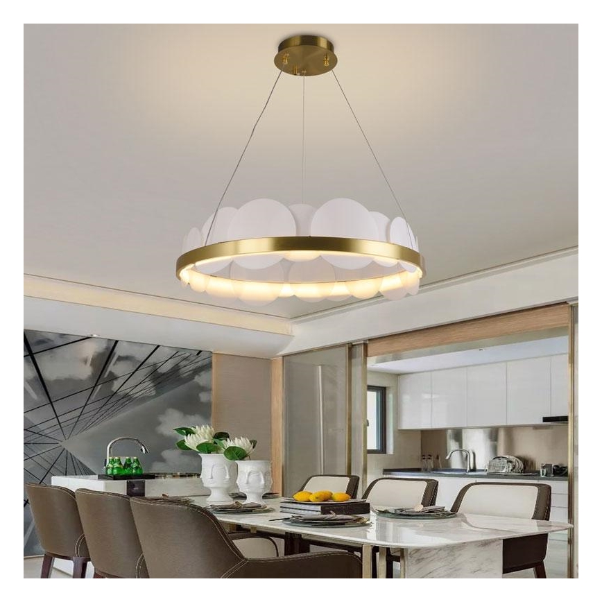 LED Reguliuojamas pakabinamas sietynas LED/40W/230V 3000-6500K auksas + nuotolinio valdymo pultas