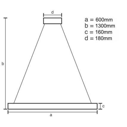 LED Reguliuojamas pakabinamas sietynas LED/40W/230V 3000-6500K auksas + nuotolinio valdymo pultas