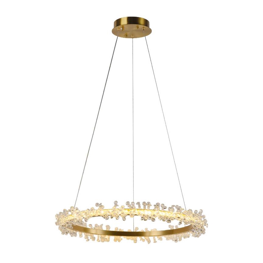LED šviesos reguliavimas krištolas Sietynas ant stygos LED/40W/230V 3000-6500K auksas + nuotolinio valdymo pultas