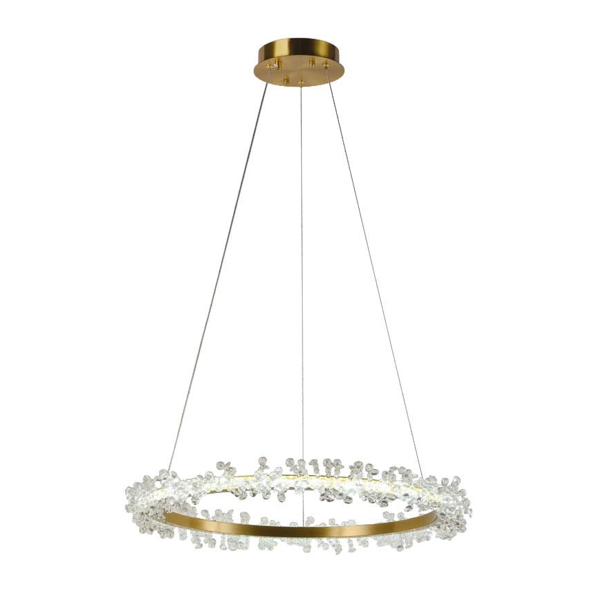 LED šviesos reguliavimas krištolas Sietynas ant stygos LED/40W/230V 3000-6500K auksas + nuotolinio valdymo pultas