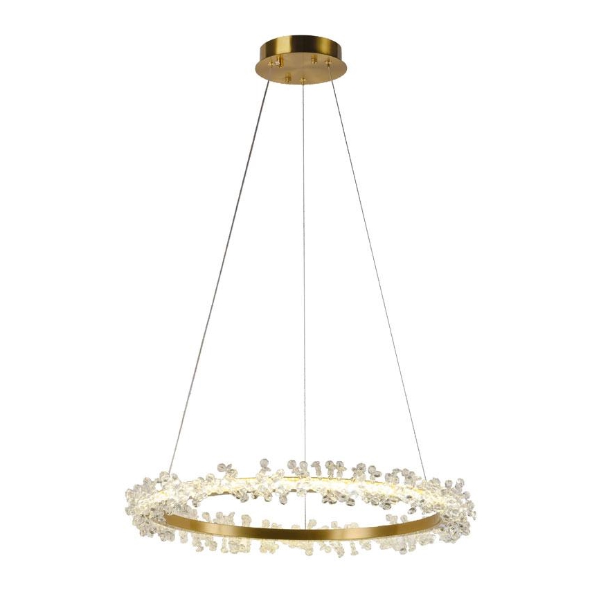 LED šviesos reguliavimas krištolas Sietynas ant stygos LED/40W/230V 3000-6500K auksas + nuotolinio valdymo pultas