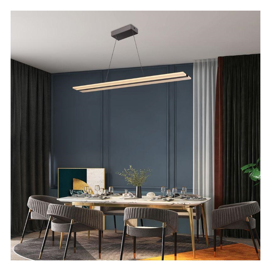 LED Reguliuojamas pakabinamas sietynas LED/40W/230V 3000-6500K chromas + nuotolinio valdymo pultas