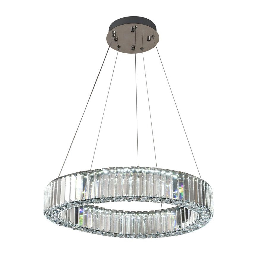 LED Pritemdomas krištolo pakabinamas sietynas LED/40W/230V 3000-6500K blizgus chromas + nuotolinio valdymo pultas