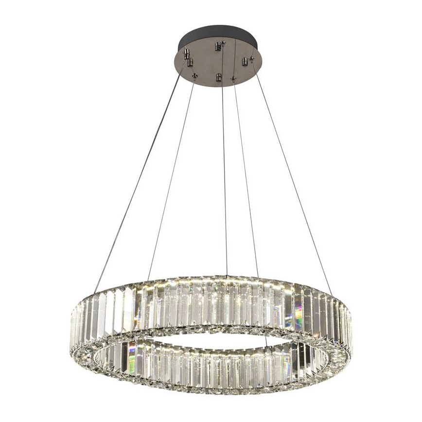 LED Pritemdomas krištolo pakabinamas sietynas LED/40W/230V 3000-6500K blizgus chromas + nuotolinio valdymo pultas