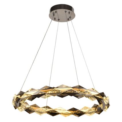 LED Pritemdomas krištolo pakabinamas sietynas LED/40W/230V 3000-6500K blizgus chromas + nuotolinio valdymo pultas