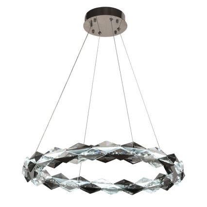 LED Pritemdomas krištolo pakabinamas sietynas LED/40W/230V 3000-6500K blizgus chromas + nuotolinio valdymo pultas