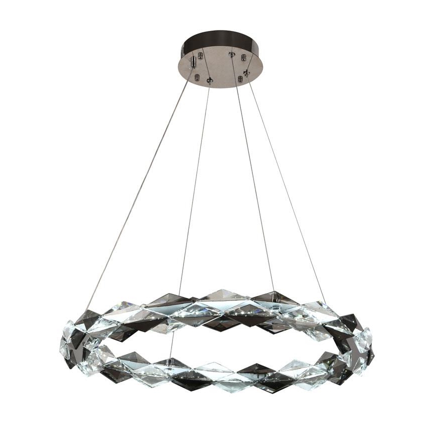 LED Pritemdomas krištolo pakabinamas sietynas LED/40W/230V 3000-6500K blizgus chromas + nuotolinio valdymo pultas
