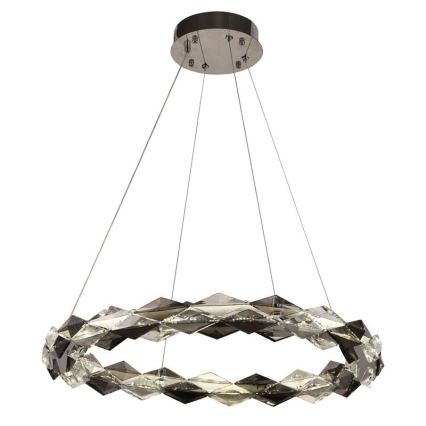 LED Pritemdomas krištolo pakabinamas sietynas LED/40W/230V 3000-6500K blizgus chromas + nuotolinio valdymo pultas