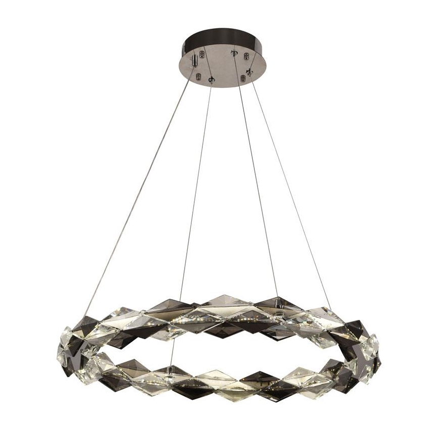 LED Pritemdomas krištolo pakabinamas sietynas LED/40W/230V 3000-6500K blizgus chromas + nuotolinio valdymo pultas
