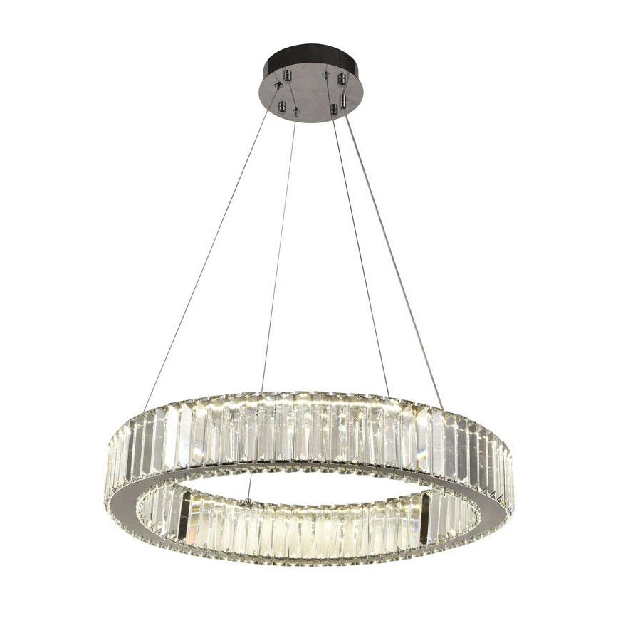 LED Pritemdomas krištolo pakabinamas sietynas LED/40W/230V 3000-6500K blizgus chromas + nuotolinio valdymo pultas
